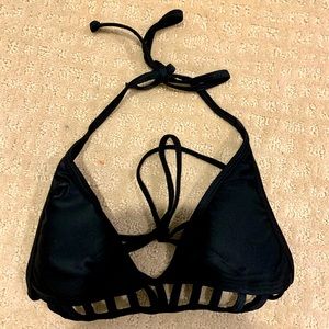 Black reef bikini top